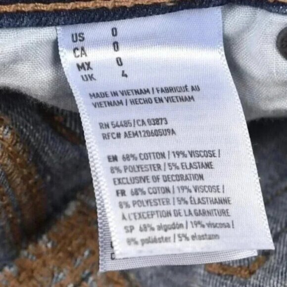 American Eagle Hi-Rise Shortie Jean Shorts Dark Wash AEO Denim Size 0 - Picture 7 of 10